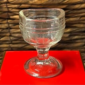 Vintage Pebbled Glass Eye Wash Cup - USA Medical Collectible